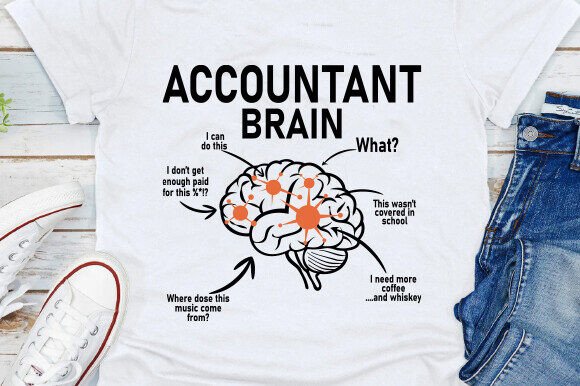 Accountant Brain SVG Design: Merging Logic with Artistry