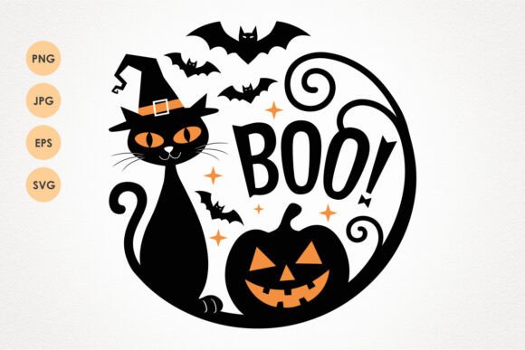 BOO Halloween Sublimation PNG SVG Design: Spooky Crafting