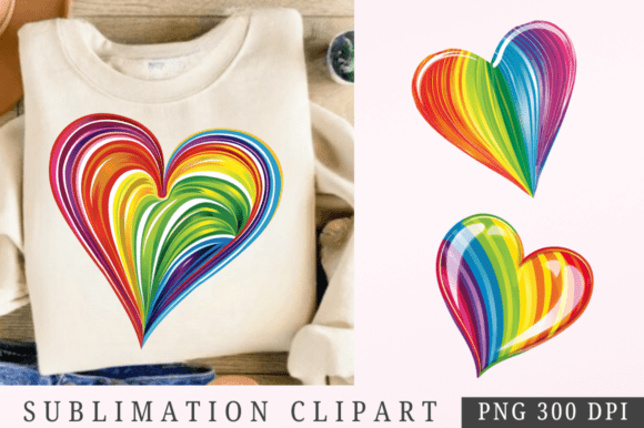 Colorful Heart PNG Design: A Vibrant Asset for Creative Projects