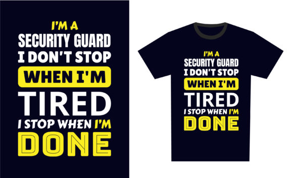 Command Attention: The Security Guard T-Shirt Design