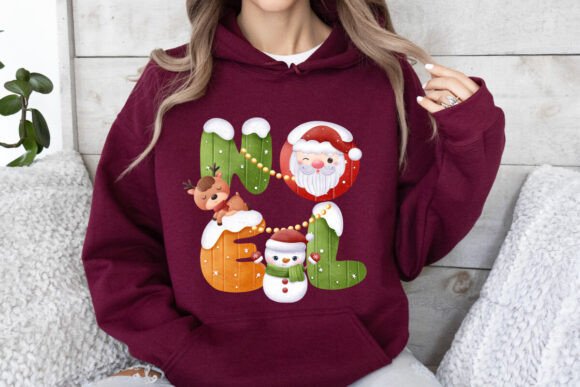 Festive Cheer for Your Projects: The Cute Christmas Noel T-Shirt Design