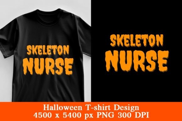 Spooky Scrubs: The Ultimate Skeleton Nurse Halloween Tee