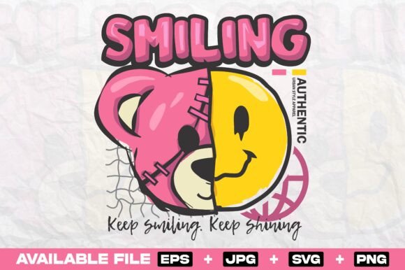 Urban Graphics: The Smiley Bear Doll Design for Streetwear